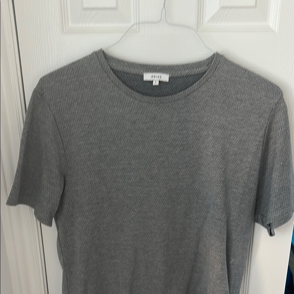 Reiss Charcoal Crewneck T-Shirt for Men